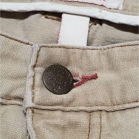 Abercrombie & Fitch Vintage Y2K Khaki Flare Low Rise Pants Jeans 6 - Picture 8 of 10